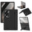 For Samsung Galaxy Z Fold8 Case PC Cell Phone Cover with Kickstand and Stylus Pen - Black - 1