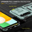 Armor Series for Samsung Galaxy A13 4G / 5G Slide Camera Protector Kickstand Phone Case PC + TPU Protective Cover - Green - 3