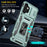 Armor Series for Samsung Galaxy A13 4G / 5G Slide Camera Protector Kickstand Phone Case PC + TPU Protective Cover - Green - 6