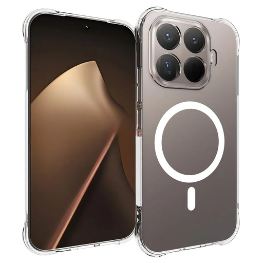 WANLONFENG for Xiaomi 17T WL2 Series 2.0mm Magnetic Case Clear TPU Phone Back Cover with Screen Film - Transparent - 2