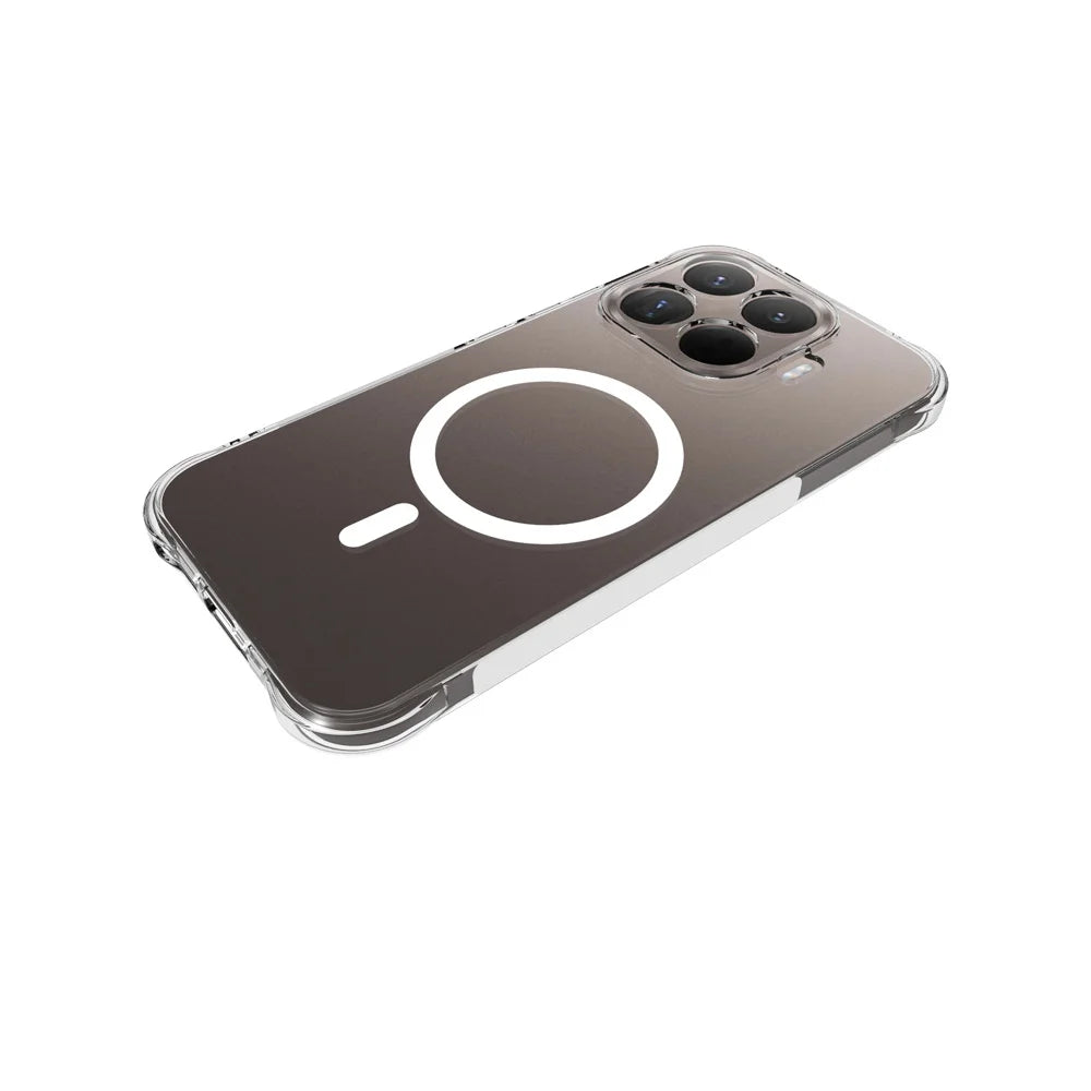 WANLONFENG for Xiaomi 17T WL2 Series 2.0mm Magnetic Case Clear TPU Phone Back Cover with Screen Film - Transparent - 3