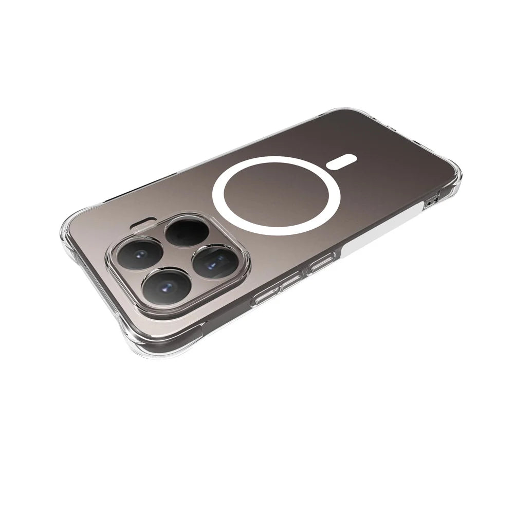 WANLONFENG for Xiaomi 17T Pro WL1 Series 2.0mm Magnetic Case Clear TPU Phone Back Cover with 2Pcs Screen Films - Transparent - 3