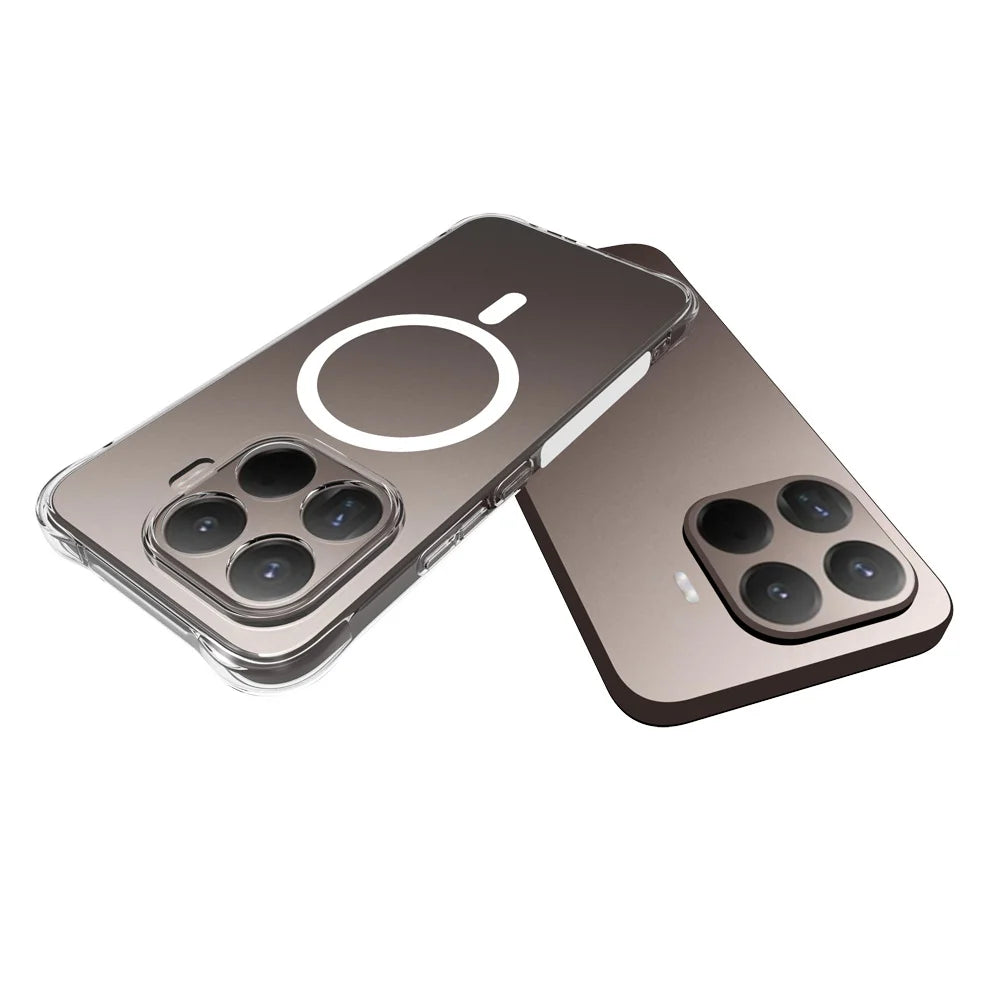WANLONFENG for Xiaomi 17T Pro WL1 Series 2.0mm Magnetic Case Clear TPU Phone Back Cover with 2Pcs Screen Films - Transparent - 5
