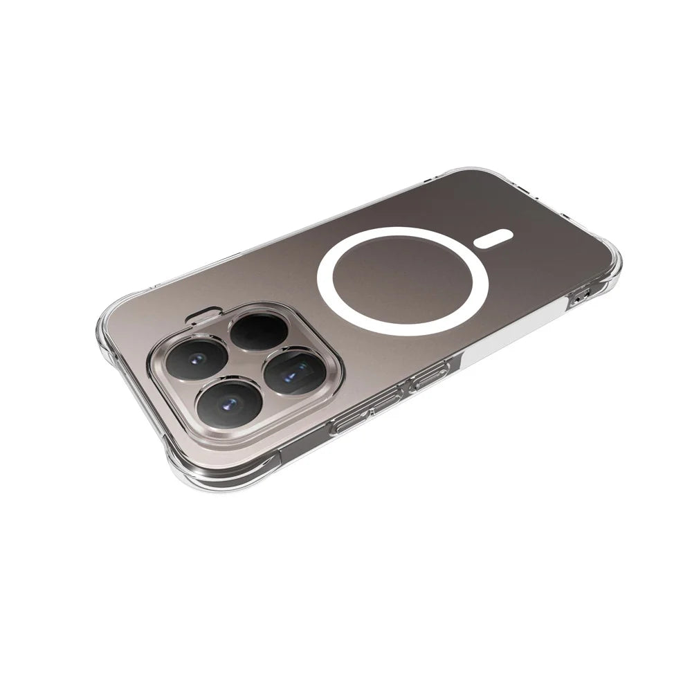 WANLONFENG for Xiaomi 17T WL1 Series 2.0mm Magnetic Case Clear TPU Phone Back Cover with 2Pcs Screen Films - Transparent - 4