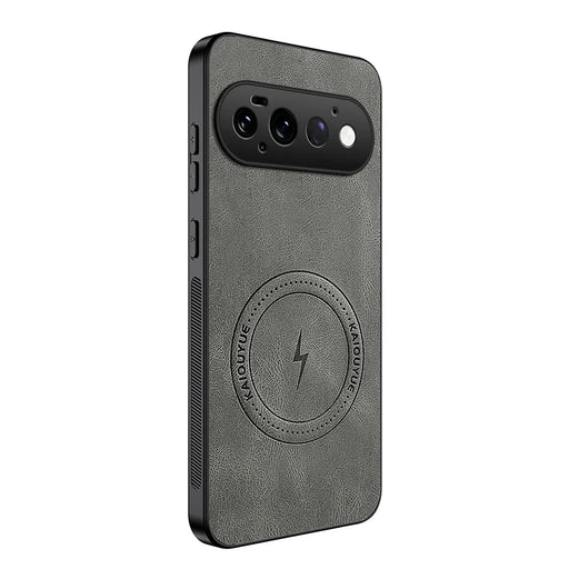 WANLONFENG for Google Pixel 11 Pro SD1 Series Magnetic Case Nappa Texture PC TPU Phone Cover - Grey - 1