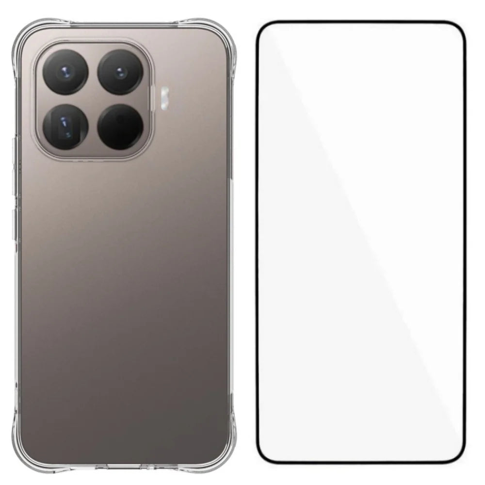 WANLONFENG for Xiaomi 17T Pro WL Series Case 2.0mm TPU Phone Cover with Tempered Glass Film - Transparent - 1