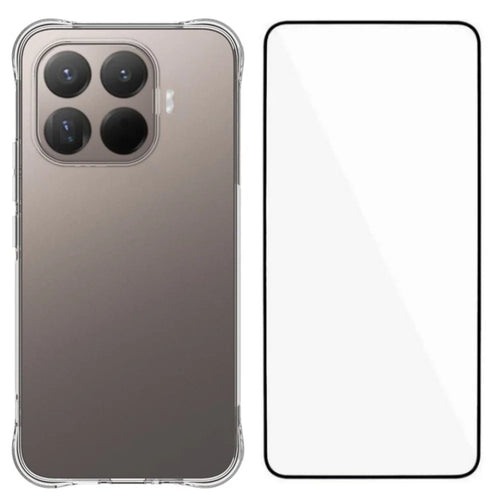 WANLONFENG for Xiaomi 17T Pro WL Series Case 2.0mm TPU Phone Cover with Tempered Glass Film - Transparent - 1