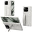 For Google Pixel 11 Pro Fold Case Kickstand Wristband PC Phone Cover with Tempered Glass Film - White - 1