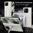 For Google Pixel 11 Pro Fold Case Kickstand Wristband PC Phone Cover with Tempered Glass Film - White - 4