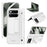 For Google Pixel 11 Pro Fold Case Kickstand Hinge PC Phone Cover with Tempered Glass Film, Stylus - White - 1