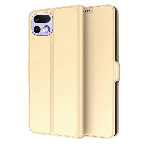 For Realme 16T 5G Case Shockproof TPU Inner Shell Leather Phone Cover Card Slot - Gold - 1