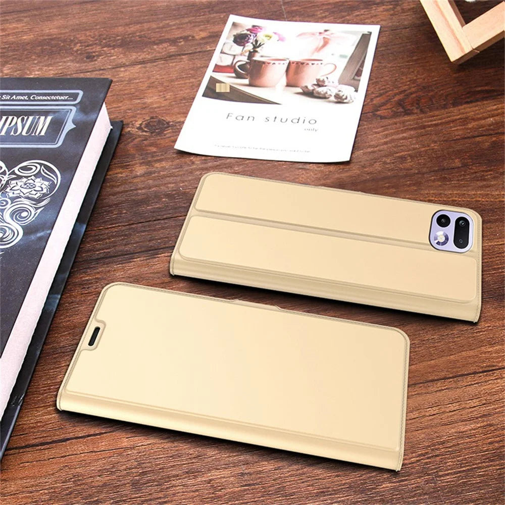For Realme 16T 5G Case Shockproof TPU Inner Shell Leather Phone Cover Card Slot - Gold - 7