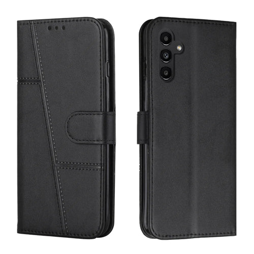 For Samsung Galaxy S26 FE Leather Phone Case  Foldable Stand Wallet Flip Cover with Strap - Black - 1