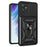 Ring Holder Kickstand Phone Case for Samsung Galaxy A54 5G, PC + TPU Drop-proof Cover with Slide Camera Protector - Black - 1