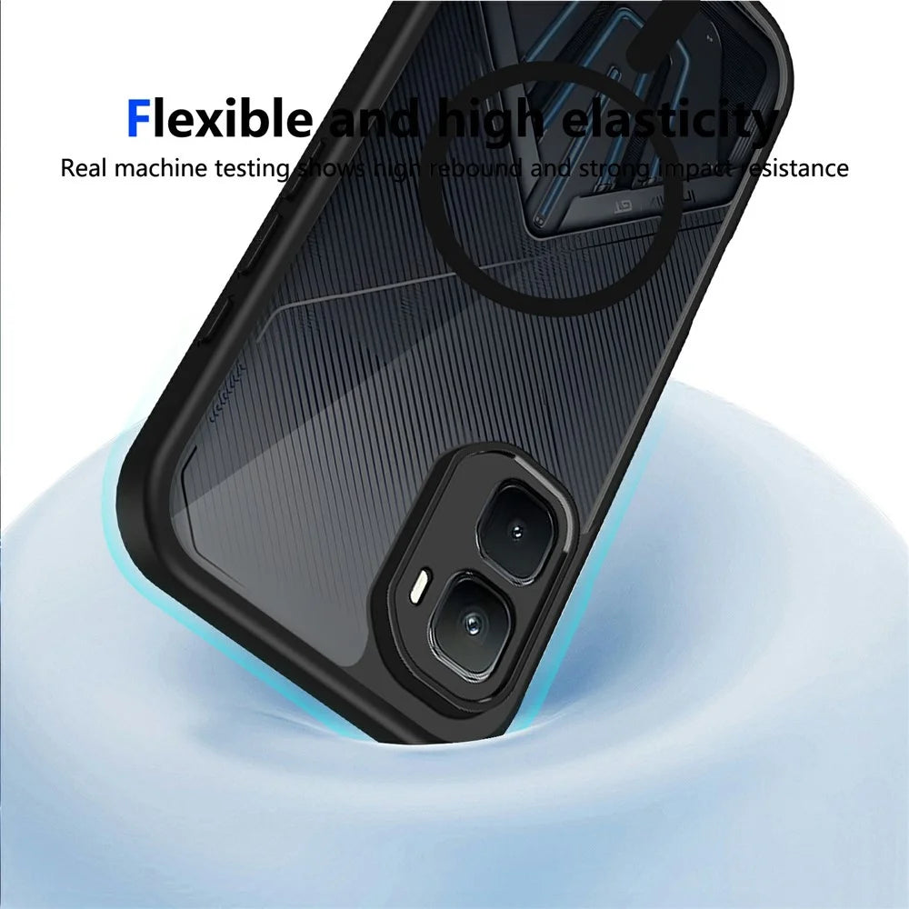 For Infinix GT 50 Pro 5G Magnetic Case Skin Touch Matte PC + TPU Anti-Drop Phone Cover - Translucent - 5