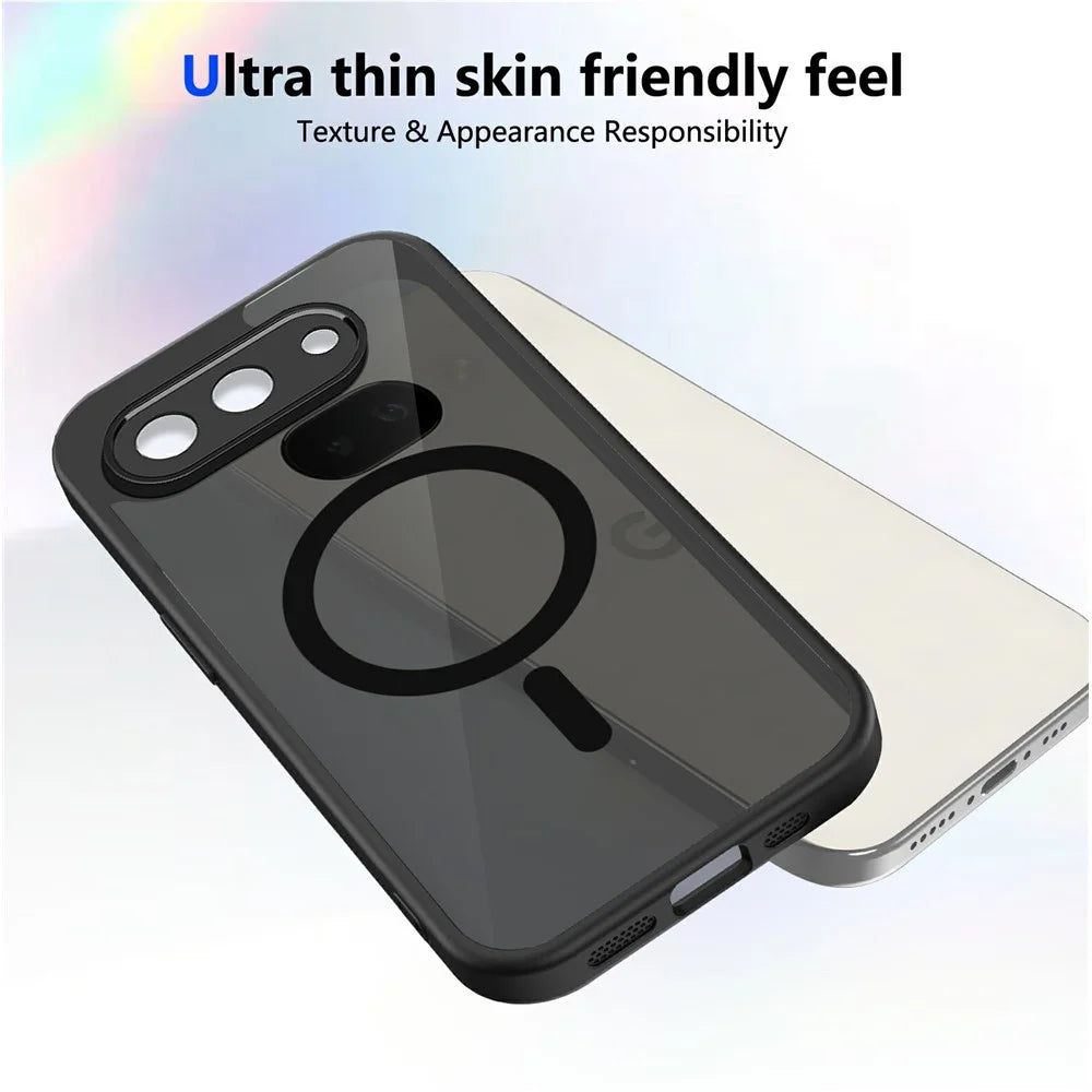 For Google Pixel 10a Magnetic Case Skin Touch Matte PC + TPU Anti-Drop Phone Cover - Translucent - 3