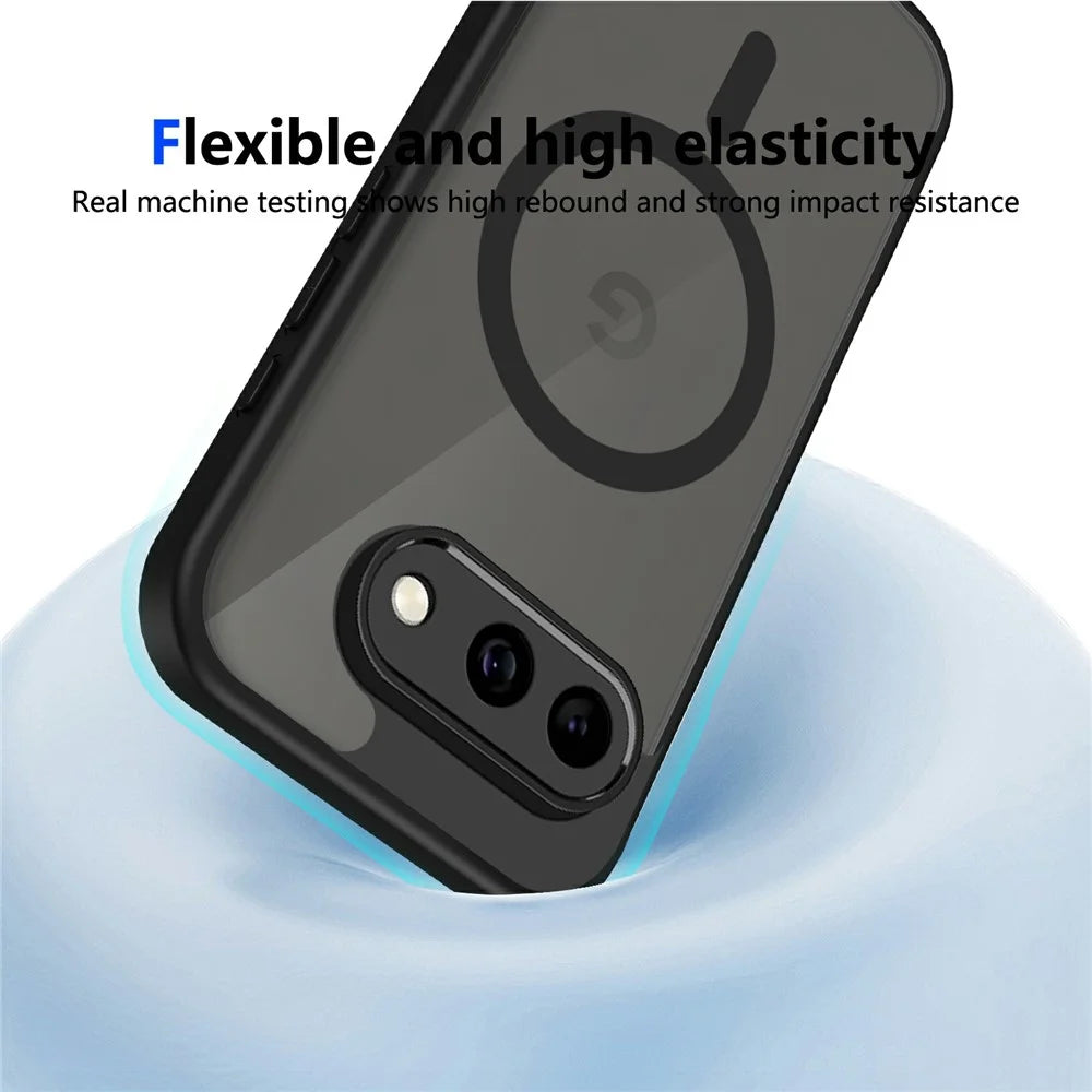 For Google Pixel 10a Magnetic Case Skin Touch Matte PC + TPU Anti-Drop Phone Cover - Translucent - 5