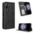 For Infinix Hot 70 Leather Case Wallet Stand Retro Texture Phone Cover - Black - 1