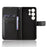 For Oukitel C26 Leather Wallet Case with Strap Diamond Texture Phone Cover - Black - 5