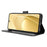 For Oukitel C26 Leather Wallet Case with Strap Diamond Texture Phone Cover - Black - 7