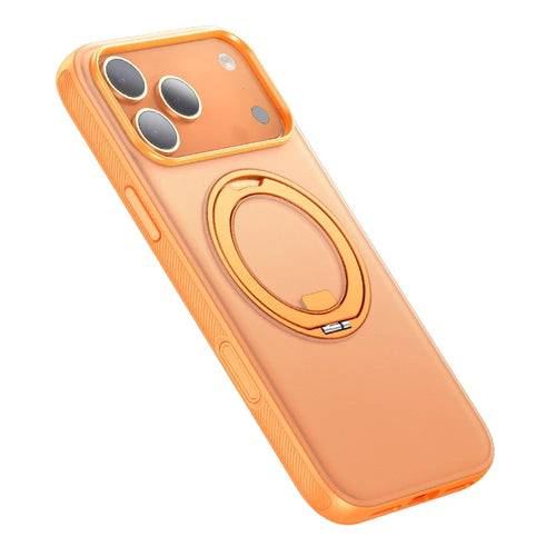 MCDODO PC-1874 for iPhone 17 Pro Magnetic Case 360° Ring Kickstand PC + TPU Phone Cover - Orange - 1