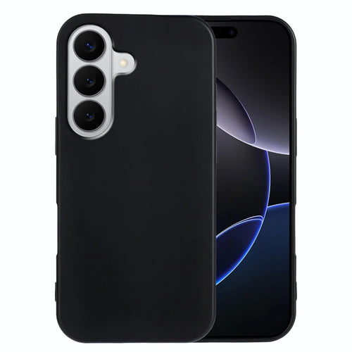 For Samsung Galaxy A27 5G TPU Case Soft Matte Anti-fingerprint Phone Back Cover - Black - 1