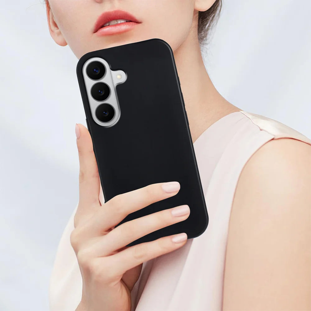 For Samsung Galaxy A27 5G TPU Case Soft Matte Anti-fingerprint Phone Back Cover - Black - 7