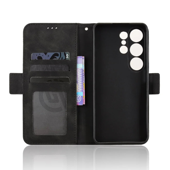 For Oukitel C26 Leather Case Phone Wallet Cover with Multiple Card Slots - Black - 4