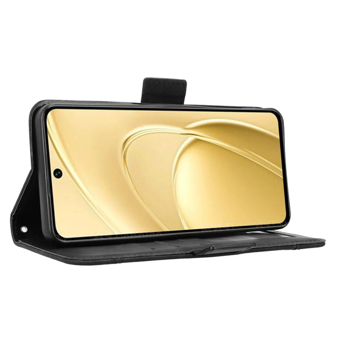 For Oukitel C26 Leather Case Phone Wallet Cover with Multiple Card Slots - Black - 6