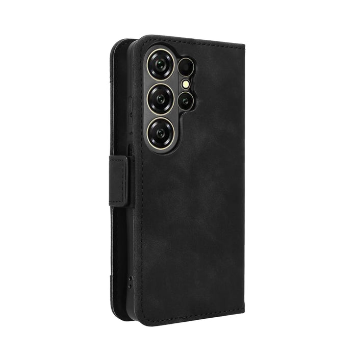 For Oukitel C26 Leather Case Phone Wallet Cover with Multiple Card Slots - Black - 7