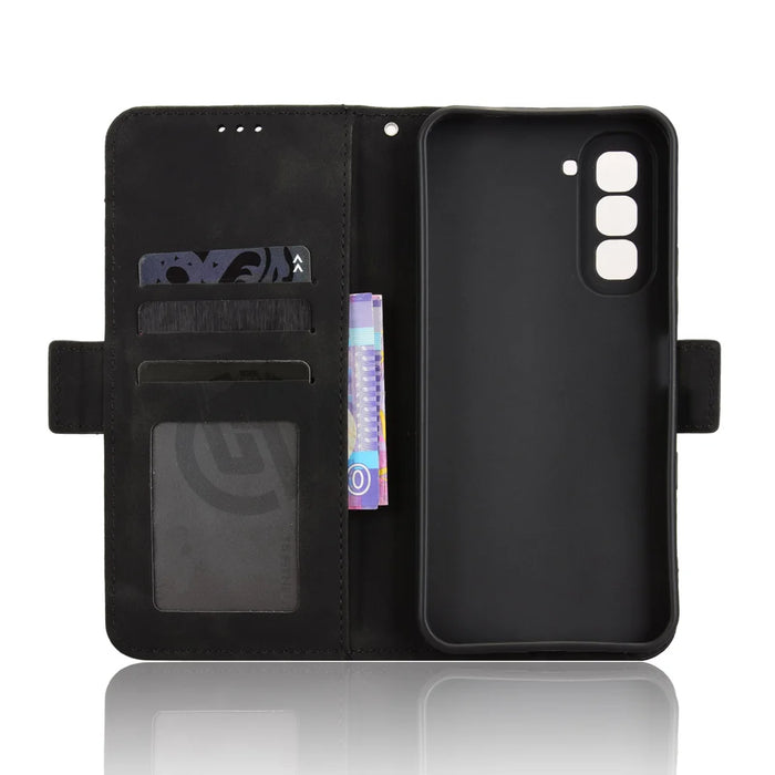 For Infinix Hot 70 Leather Case Phone Wallet Cover with Multiple Card Slots - Black - 4