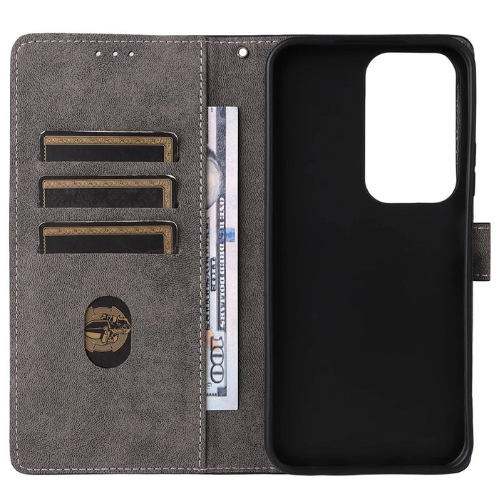 Case for Realme C100 4G / C100i 4G / C100x 4G Wallet RFID Blocking PU Leather Phone Cover Stand with Strap - Black - 5