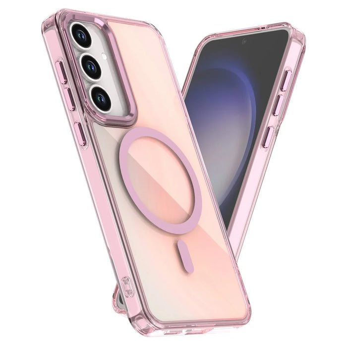 For Samsung Galaxy S26 FE Magnetic Case Color Changing TPU Phone Back Cover - Pink - 1