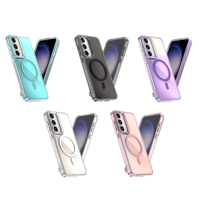 For Samsung Galaxy S26 FE Magnetic Case Color Changing TPU Phone Back Cover - Pink - 7