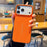 For iPhone 17 Pro Max Case Leather Texture PC + TPU Anti-slip Phone Protective Cover - Orange - 5