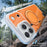 For iPhone 17 Pro Max Case Rotating Ring Holder Kickstand TPU + Acrylic Shockproof Phone Cover - Orange - 3