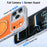 For iPhone 17 Pro Max Case Rotating Ring Holder Kickstand TPU + Acrylic Shockproof Phone Cover - Orange - 4