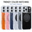 For iPhone 17 Pro Max Case Rotating Ring Holder Kickstand TPU + Acrylic Shockproof Phone Cover - Orange - 7