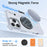 For iPhone 17 Pro Case Rotating Ring Holder Kickstand TPU + Acrylic Shockproof Phone Cover - White - 2