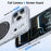 For iPhone 17 Pro Case Rotating Ring Holder Kickstand TPU + Acrylic Shockproof Phone Cover - White - 4
