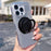 For iPhone 16 Pro Max Case Rotating Ring Holder Kickstand TPU + Acrylic Shockproof Phone Cover - Grey - 1