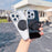 For iPhone 16 Pro Max Case Rotating Ring Holder Kickstand TPU + Acrylic Shockproof Phone Cover - Grey - 5