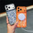 For iPhone 17 Pro Magnetic Case Shell Pattern TPU Shockproof Phone Cover with Tempered Glass Screen Protector - Purple - 2