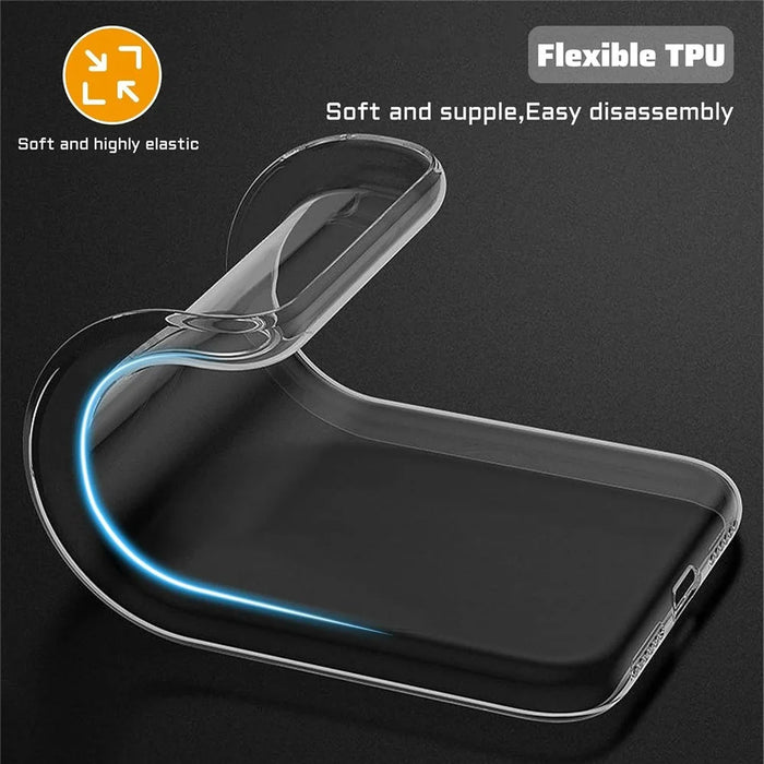 For Samsung Galaxy S26 FE Clear TPU Anti-Scratch Phone Case + 2.5D Arc Edge Screen Protector - 5