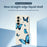 For Samsung Galaxy A37 5G Case Blue Butterflies Pattern Printing Straight Edge TPU Phone Back Cover - Beige - 3