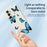 For Samsung Galaxy A37 5G Case Blue Butterflies Pattern Printing Straight Edge TPU Phone Back Cover - Beige - 4