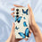 For Samsung Galaxy A37 5G Case Blue Butterflies Pattern Printing Straight Edge TPU Phone Back Cover - Beige - 6