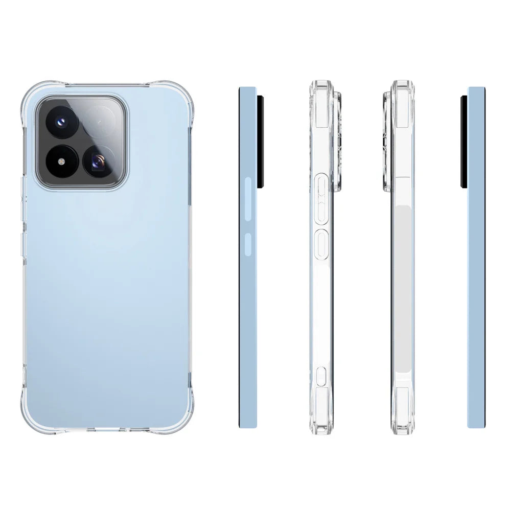 WANLONFENG for Xiaomi 17 Max WL2 Series TPU Case 2.0mm Phone Cover with 2Pcs Tempered Glass Films - Transparent - 6