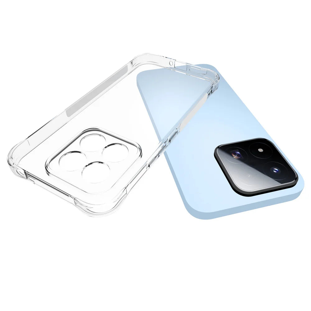 WANLONFENG for Xiaomi 17 Max WL Series Case 2.0mm TPU Phone Cover with Tempered Glass Film - Transparent - 5