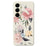 For Samsung Galaxy A27 5G Case Big Flowers Pattern Printing Straight Edge TPU Phone Back Cover - Beige - 1